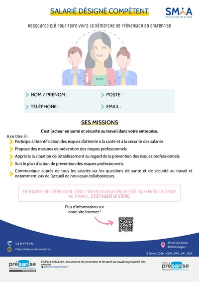 Affiche salarié désigné compétent (SDC)