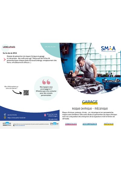 Garage mécanique - Risque chimique - SMIA