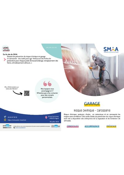 Garage carosserie - Risque chimique - SMIA