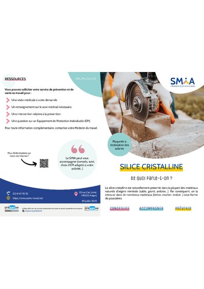 Silice cristalline, de quoi parle-t-on - SMIA (plaquette salarié)