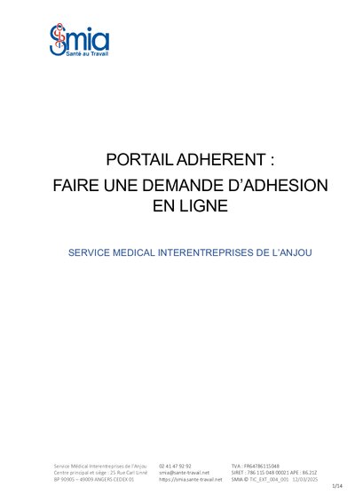 Guide adhésion en ligne