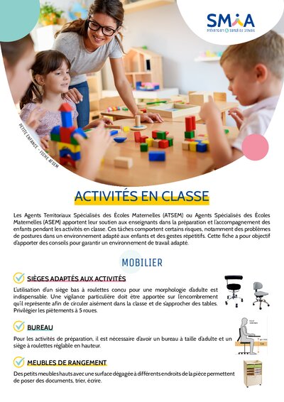 Petite enfance - ATSEM activités en classe - SMIA