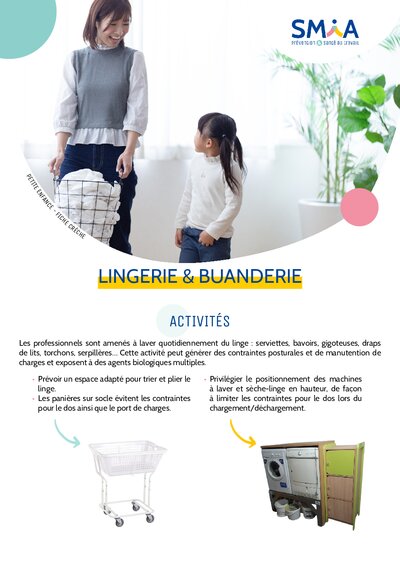 Petite enfance - Crèche lingerie et buanderie - SMIA